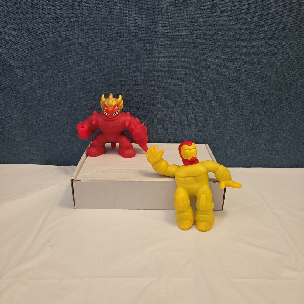Goo Jit Zu Heroes Marvel Set of 4 Hulk Iron Man Pantaro Blazagon Squishy Toy - Picture 5 of 16